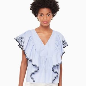 Kate Spade Daisy Embroidered Top